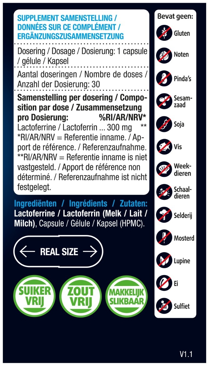 Lucovitaal Lactoferrine 100% 30 Caps