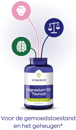 Vitakruid Magnesium 150 Tauraat 90 Tabletten