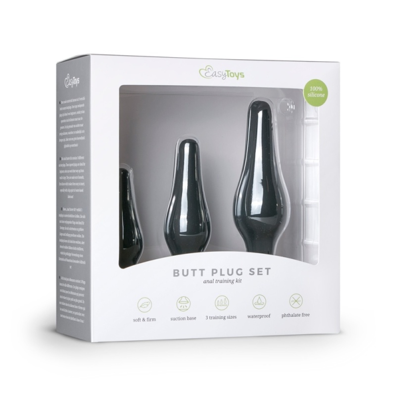 EasyToys Luxe Buttplug Set Zwart