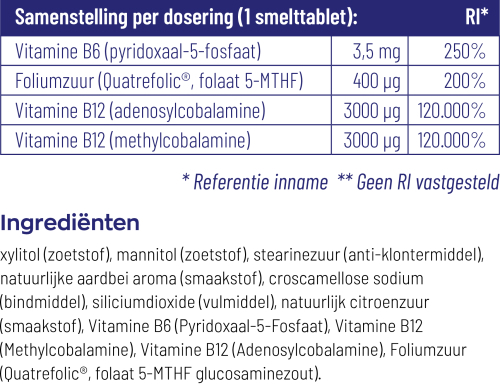 Vitakruid B12 Combi 6.000® met Actief Folaat Vitamine 60 Tabletten