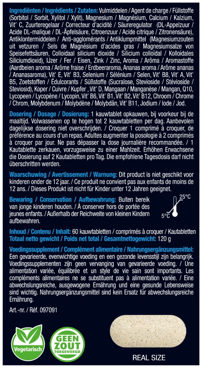 Lucovitaal Multi+ Weerstand Hoog Gedoseerd 60 Kauwtabletten