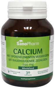 Calcium 200mg wholefood 30 capsules