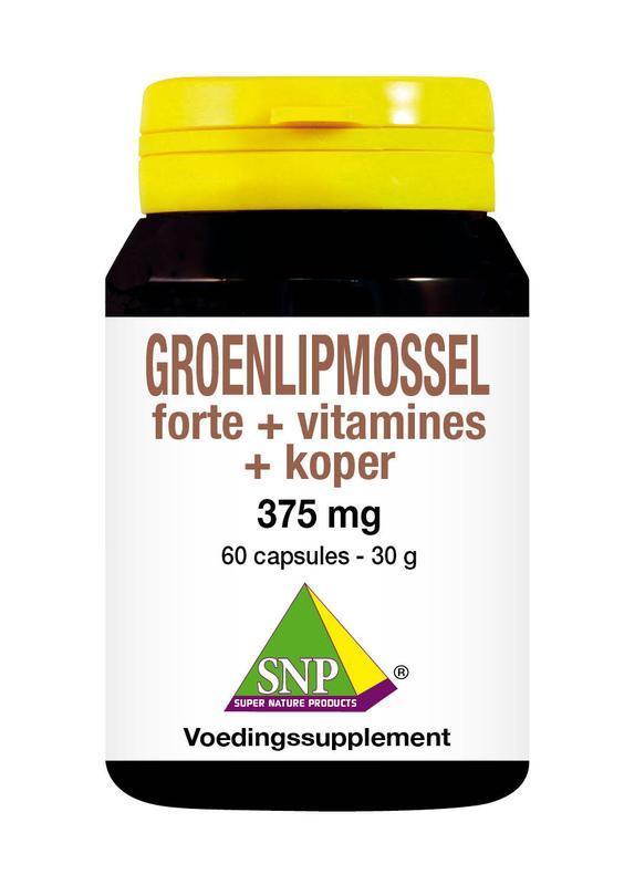 Groenlipmossel Forte + Vitamines + Koper 60 Capsules
