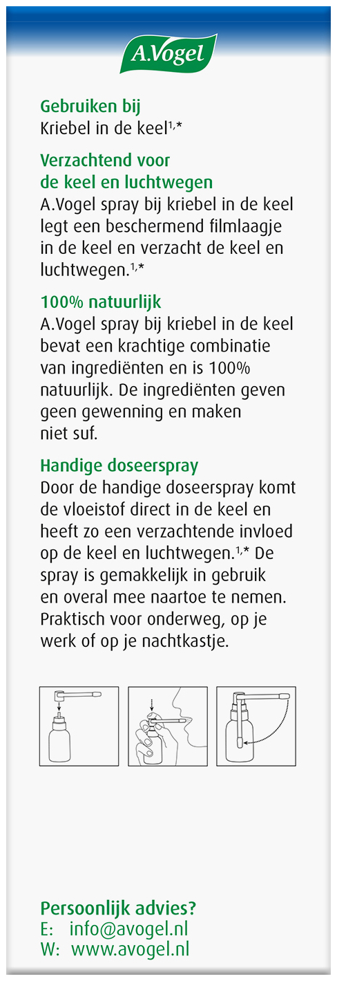 A.Vogel Spray Kriebel in de Keel - Verzachtend 30 ML