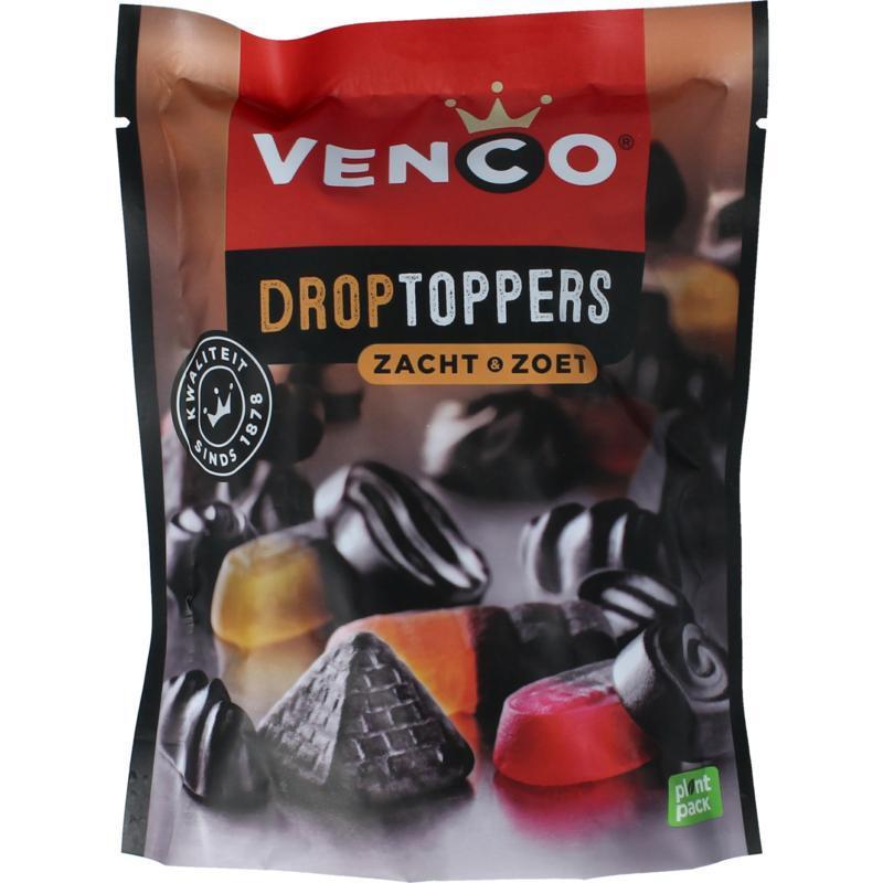 Droptoppers zacht zoet 225g