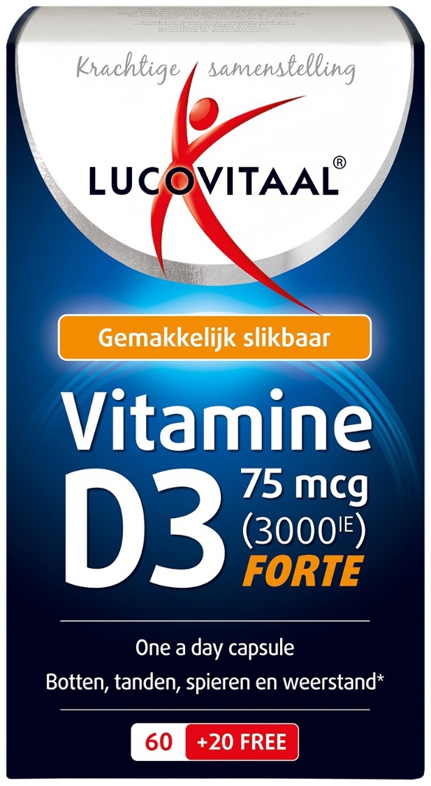Lucovitaal Vitamine D3 75 mcg 80 capsules