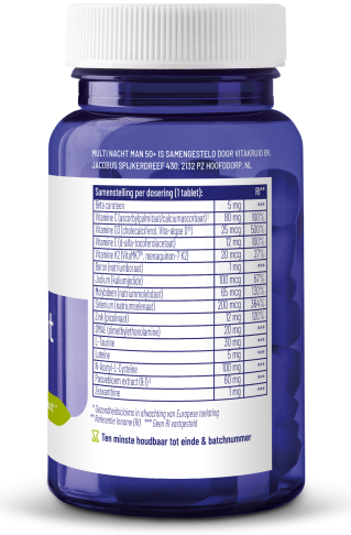 Vitakruid Multi Nacht Man 50+ 30 tabletten