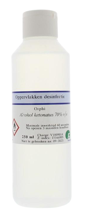 Alcohol Ketonatus 70% Klepdeksel 250ml
