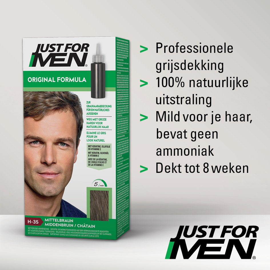 Just For Men Haarkleuring Middenbruin H35 1 Set
