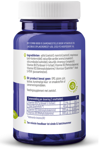 Vitakruid B12 Combi 6.000® met Actief Folaat Vitamine 60 Tabletten