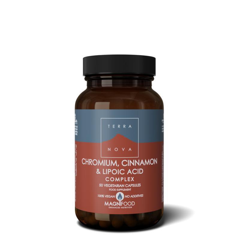 Terranova Chromium, Cinnamon & Lipoic Acid Complex 50 Vegan Capsules