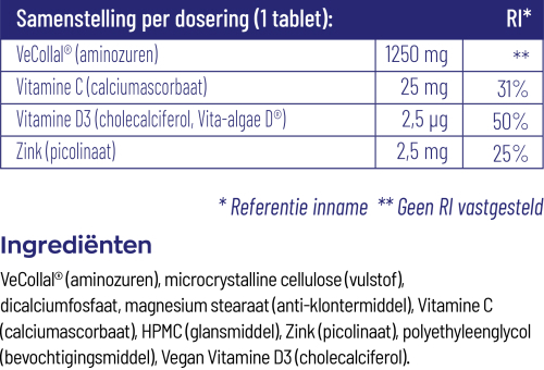 Vitakruid Vegan Collageen Builder 90 Tabletten