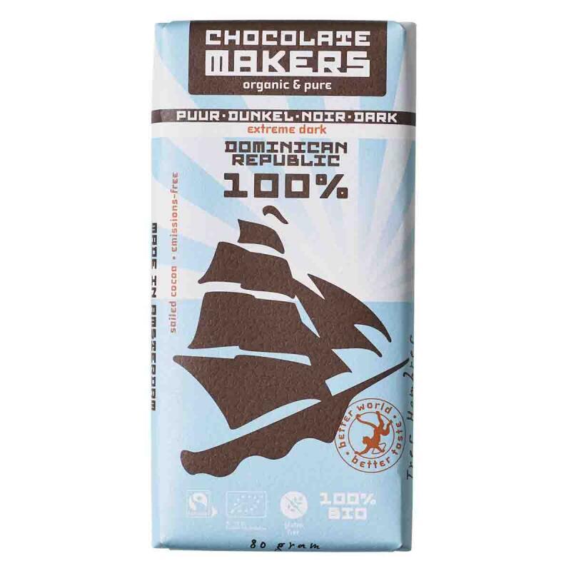 Reep Tres Hombres 100% Extra Puur Fairtrade bio 80 G