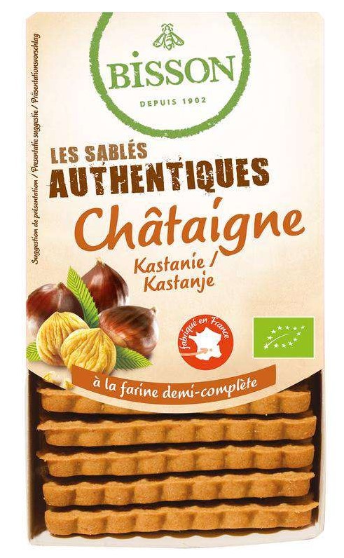 Bisson Zandkoekjes Kastanje Authentiek Bio 180g