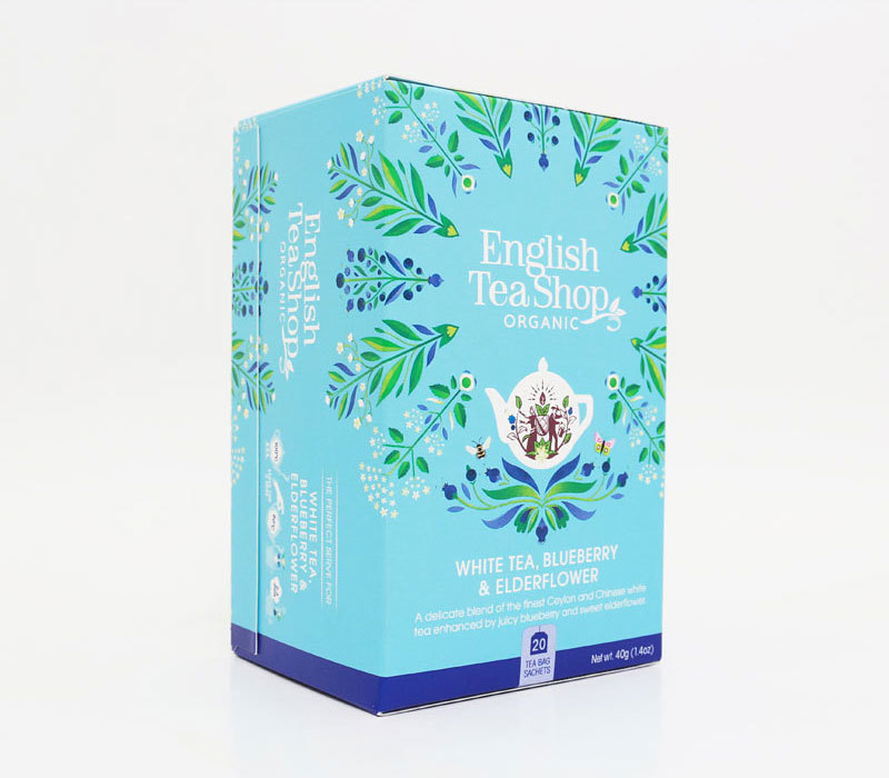 White tea blueberry & elderflower bio 20 Zakjes