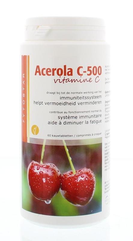 Acerola vitamine C500 kauwtablet 60tab