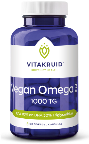 Vitakruid Vegan Omega 3 1000 Triglyceriden 90 softgel capsules