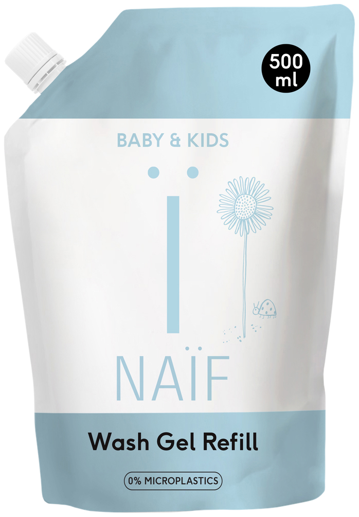 Naïf Baby & Kids Reinigende Wasgel Navulverpakking 500 ml