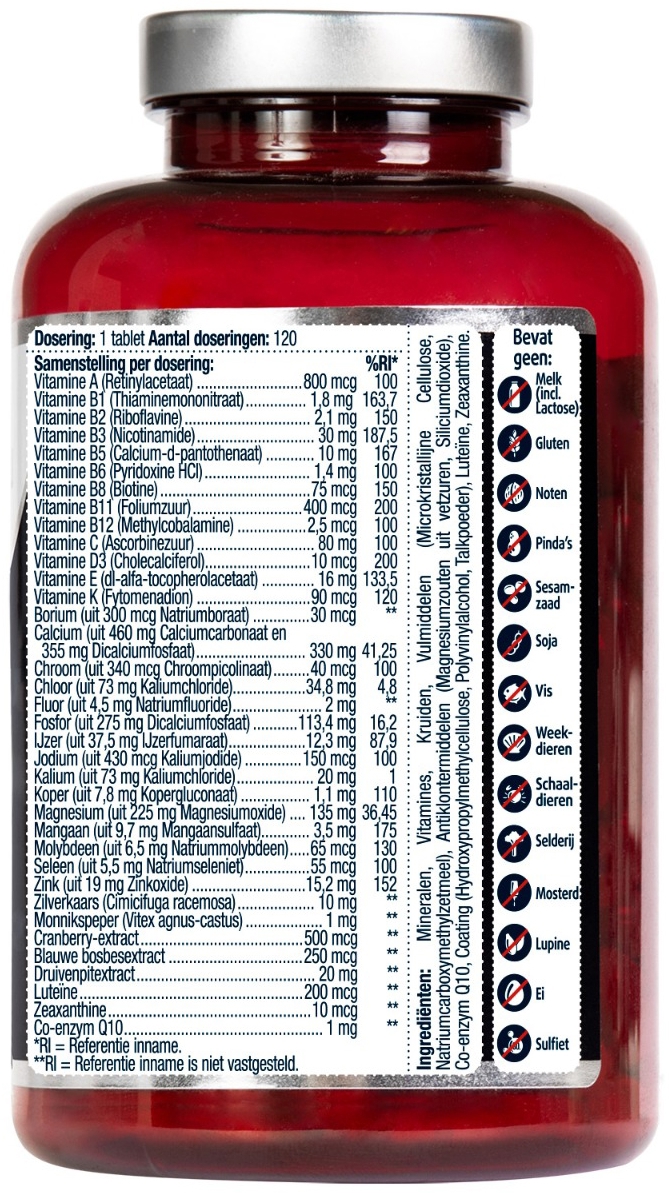 Lucovitaal Multi+ Compleet Vrouw 120 Tabletten