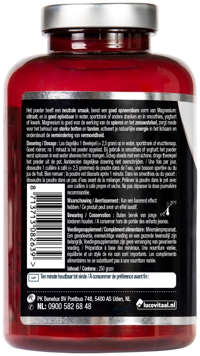 Lucovitaal Magnesium Citraat 400mg Poeder 250 gram