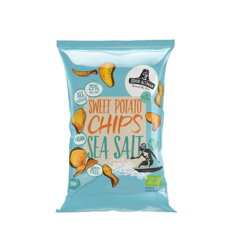 Zoete aardappel chips sea salt bio 90g