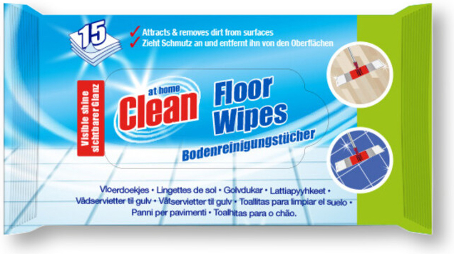 AT HOME CLEAN HYGIENISCHE DOEKJES - VLOER 15 STUKS