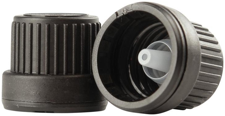 Druppelaar met garantiesluiting zwart 10st