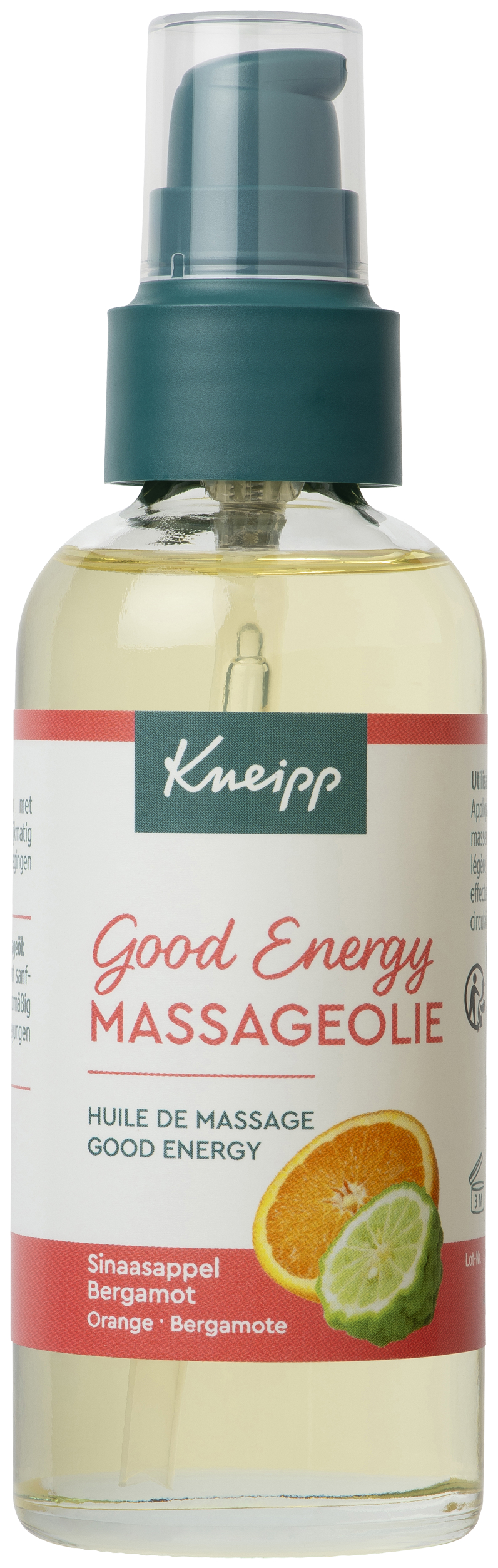 Kneipp Massageolie Good Energy (met pompje) 100 ml