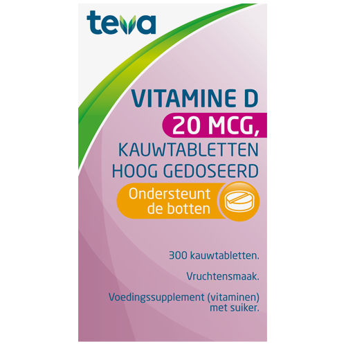 Vitamine D 20 mcg 800IE 300 tabletten