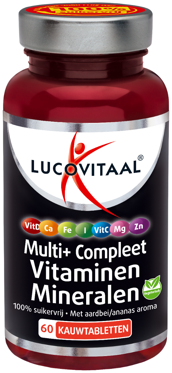Lucovitaal Multi+ Vitaminen & Mineralen 60 kauwtabletten
