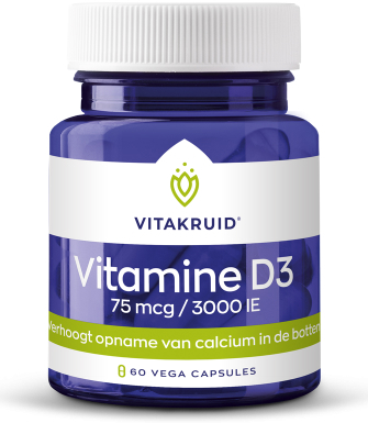 Vitakruid Vitamine D3 75 Mcg / 3000 Ie 60vcaps
