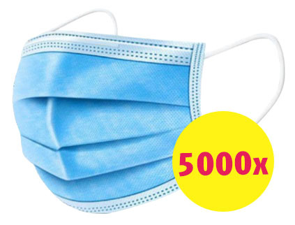 mondkapjes 3 laags - 5000 stuks