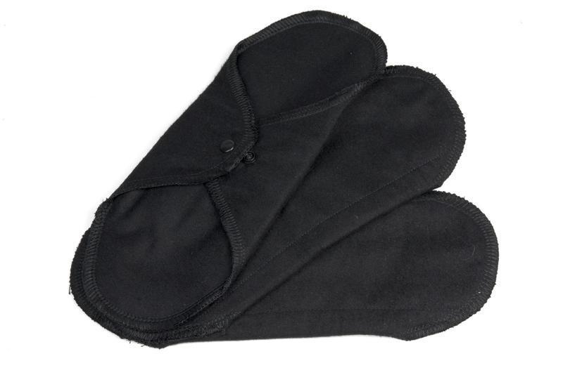 Maandverband wasbaar zwart dag 3 Stuks