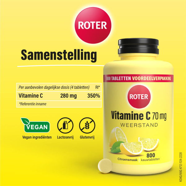 Roter Vitamine C 70mg Citroen 800 stuks