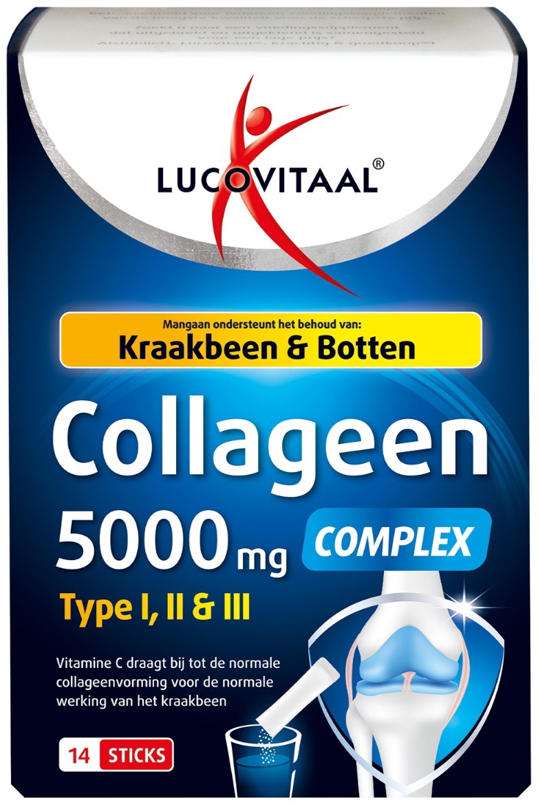 Lucovitaal Collageen 5000 mg Complex sticks 14 stuks