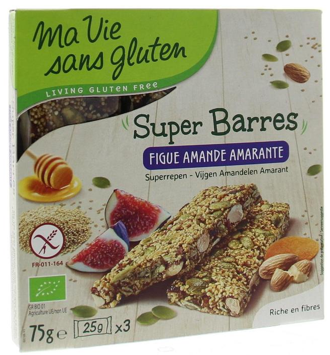 Amandel Vijg Amarante Reep Bio 75g