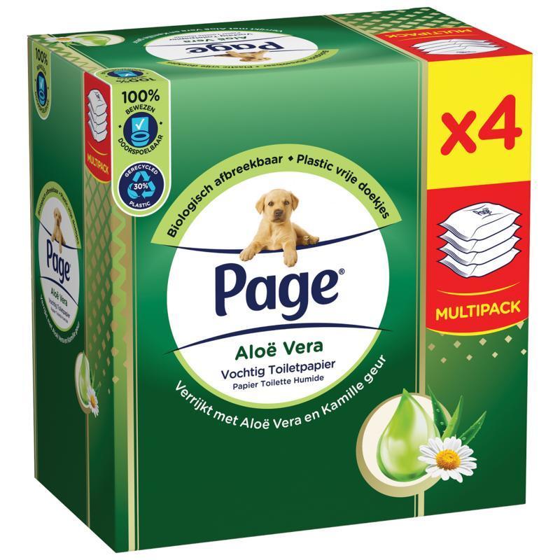 Vochtig toiletpapier aloe vera 4x38 Stuks