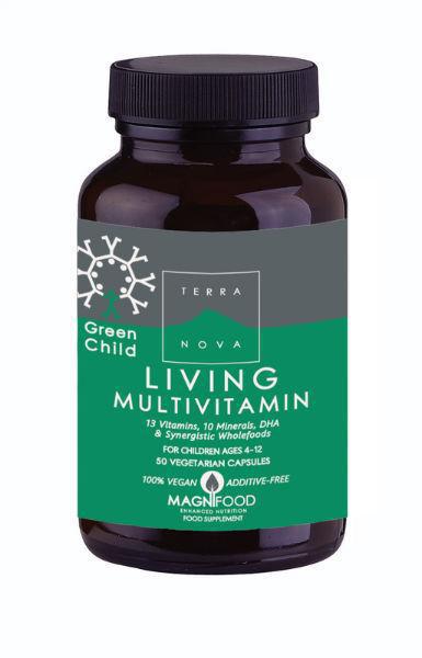 Green child living multivitamins 50 capsules