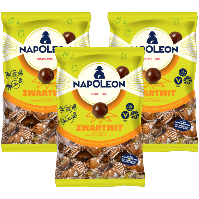 Zwart/Wit Kogels 3 x 150 gram