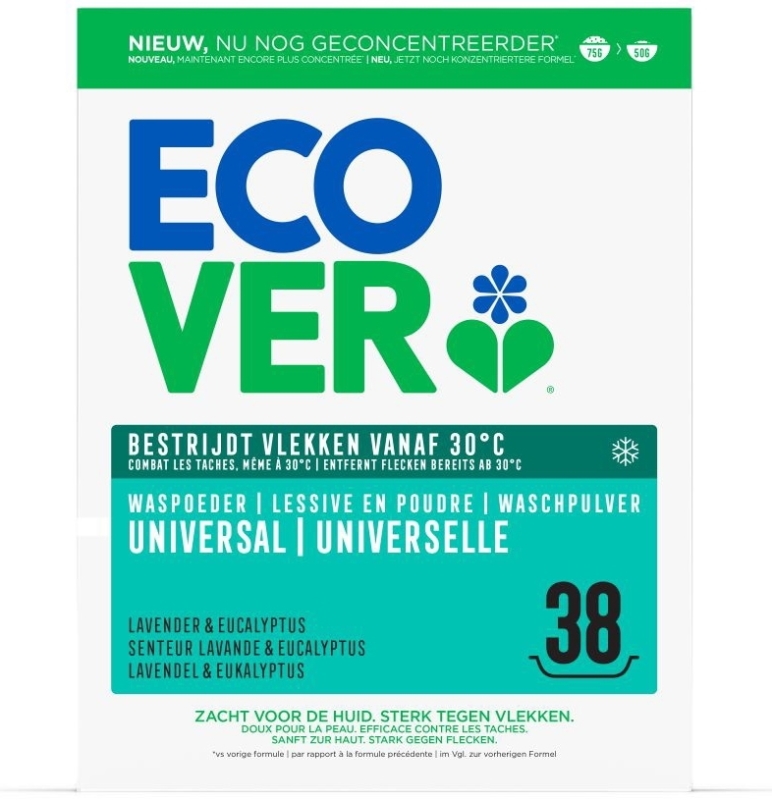 Ecover Waspoeder Uni 1.9kg 1kg