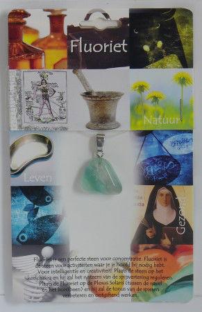Hanger gezondheidssteen fluoriet 1kaart