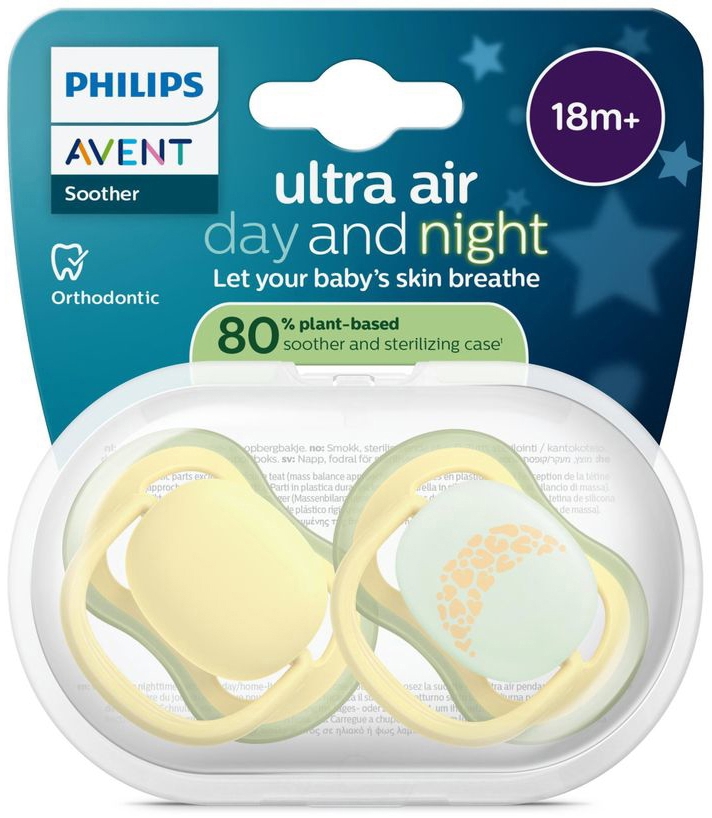 Philips Avent Fopspeen +18m Air Dag/Nacht 2 stuks