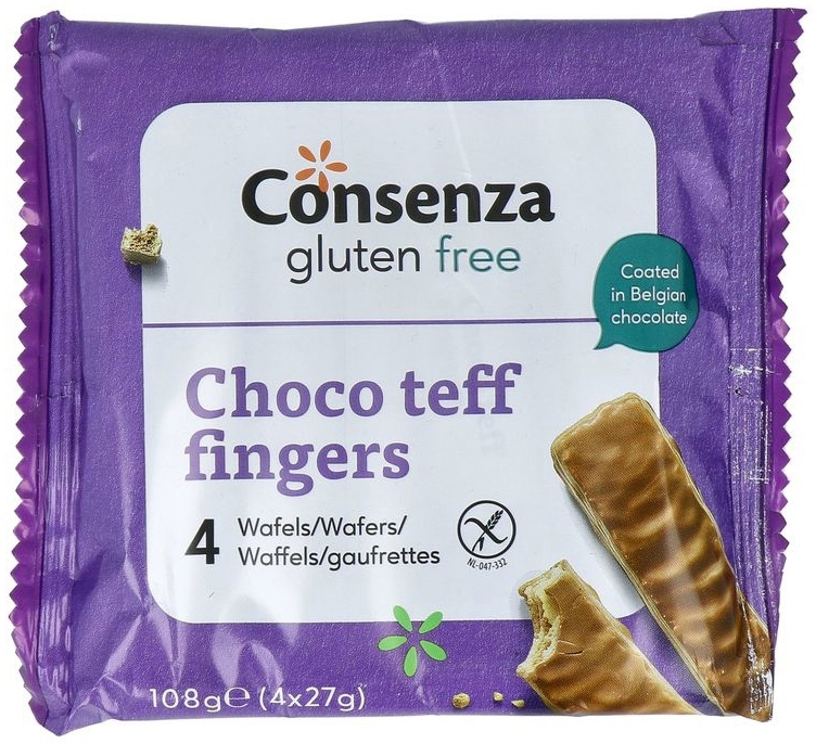 Consenza Choco Teff Fingers 108 gram