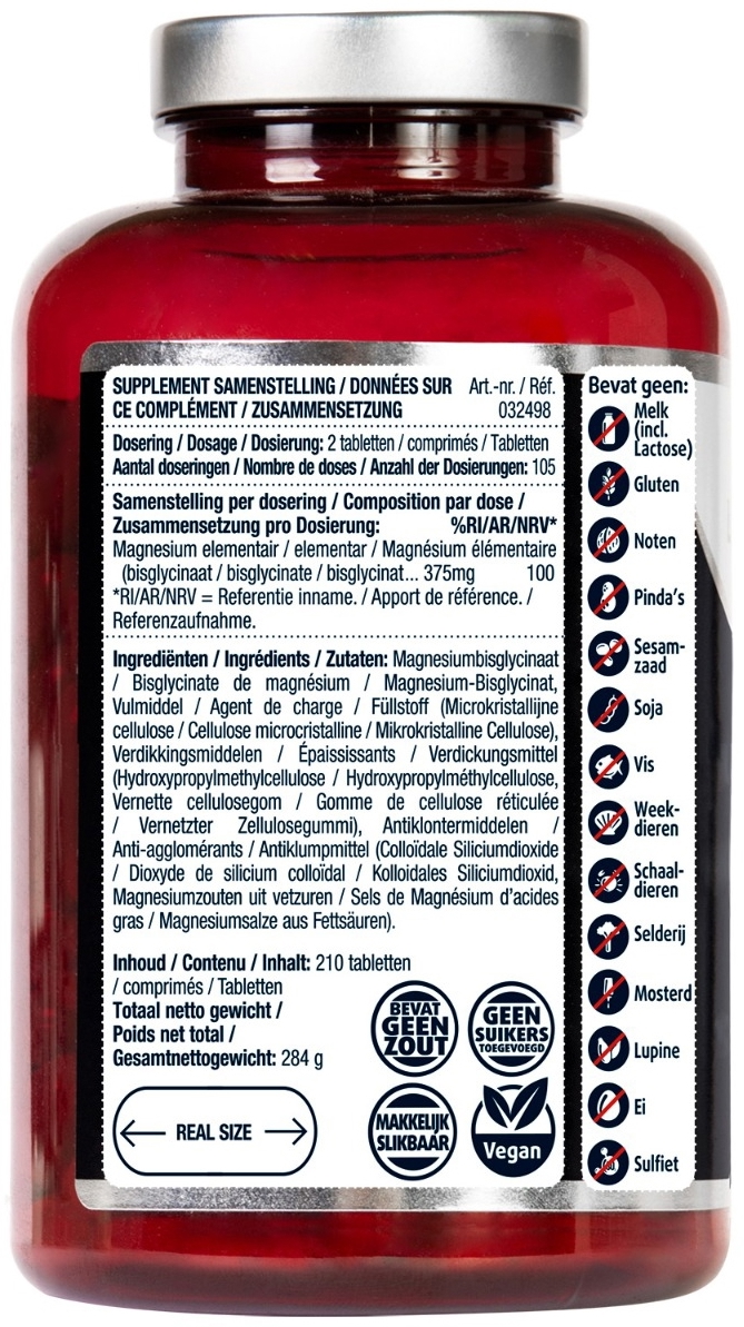 Lucovitaal Magnesium Bisglycinaat 375 mg 210tb