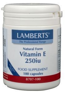 Vitamine E 250IE natuurlijk 100 vegetarische capsules