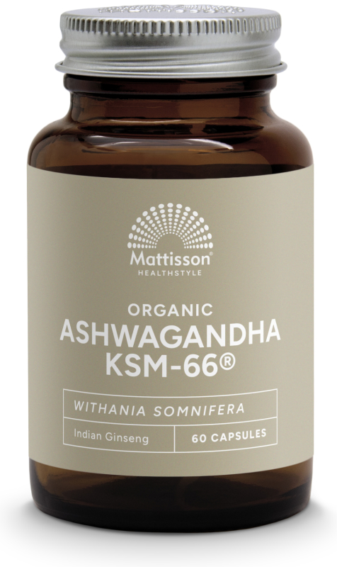 Biologische ashwagandha KSM-66 bio 60 Capsules