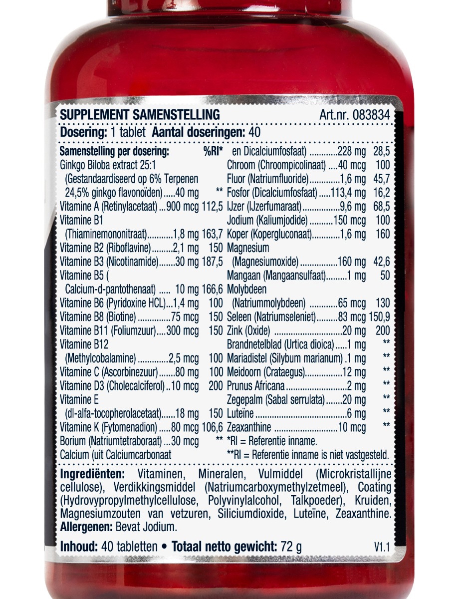 Lucovitaal Multi Compleet Man 50+ 40 tabletten