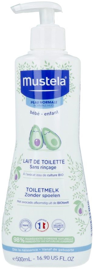 Mustela Toiletmelk Normale Huid Zonder Spoelen 500 ml