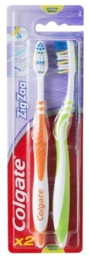 Tandenborstel Zigzag Medium 2 Stuks