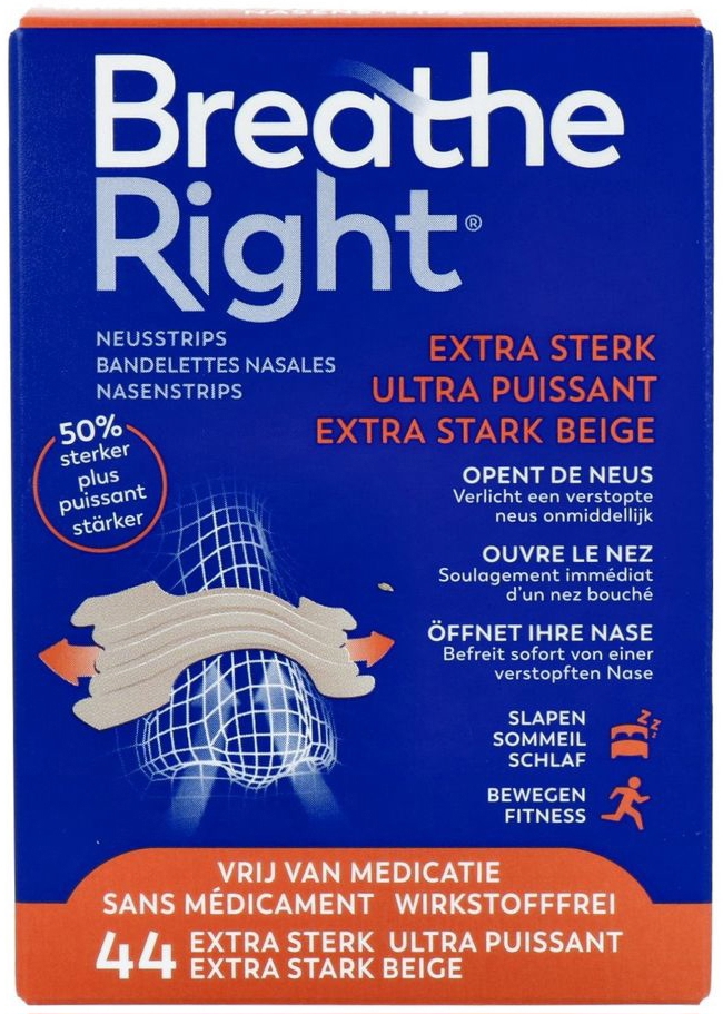 Breathe Right Extra Strength Tanned 44 stuks